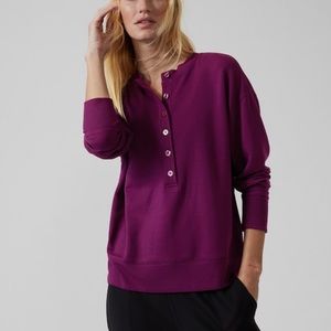 NWT Athleta Balance Henley Sweatshirt
